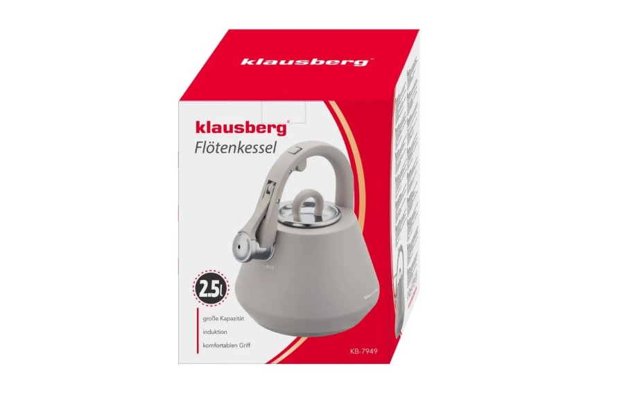 Czajnik Klausberg KB-7949 2,5 L szary z gwizdkiem