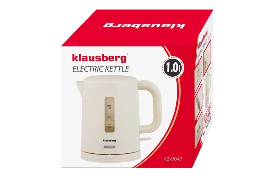 Czajnik elektryczny 1 L kremowy Klausberg KB-9047