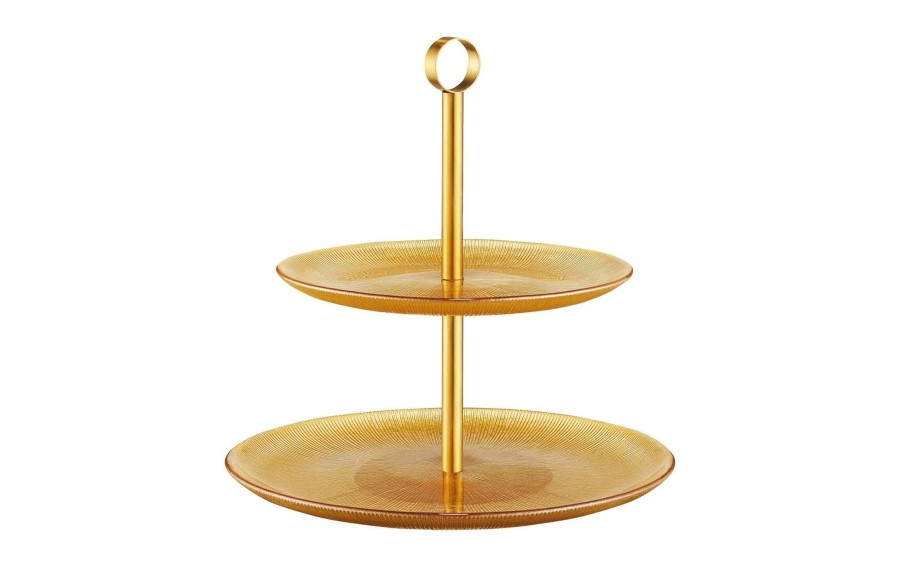 Patera dwupoziomowa 27 cm Serve złota AMBITION