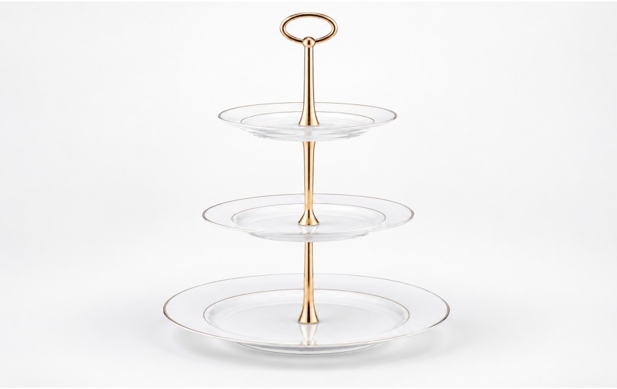 Patera trzypoziomowa Aura Gold 99338