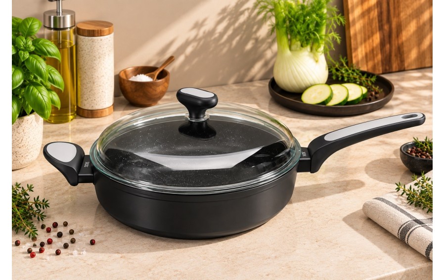 Patelnia NOIS Silver 28 cm 4,6 l z pokrywką