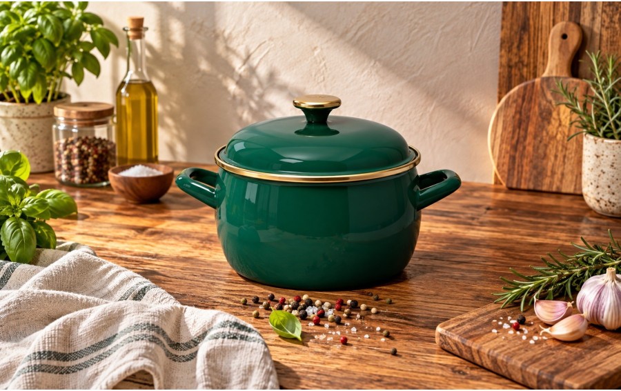 Garnek METALAC Dark Green 22 cm 5,4 L