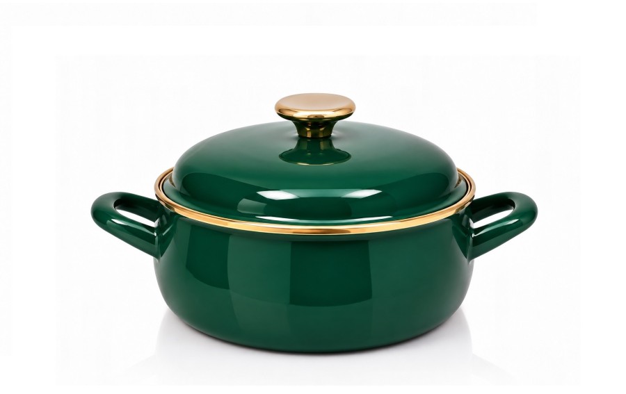 Garnek niski METALAC Dark Green 16 cm 1,5 L