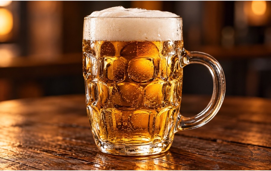 Kufel szklany Glasmark 600 ml z rączką