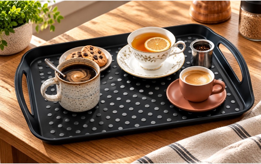 Taca do serwowania 45,5x32 cm czarna Kesper 77201