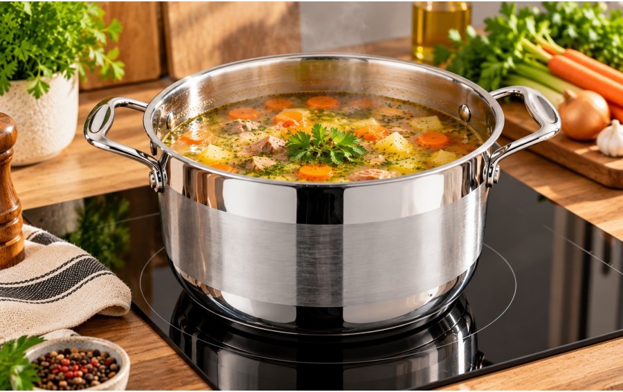 Garnek PRIMO 24 cm 5,8 L stal nierdzewna