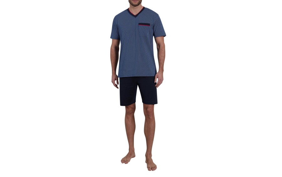 Piżama męska rozm. XXXL Manhattan Blue dwuczęściowa krótka