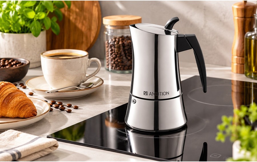 Kawiarka Steel AMBITION 300 ml stalowa na indukcję