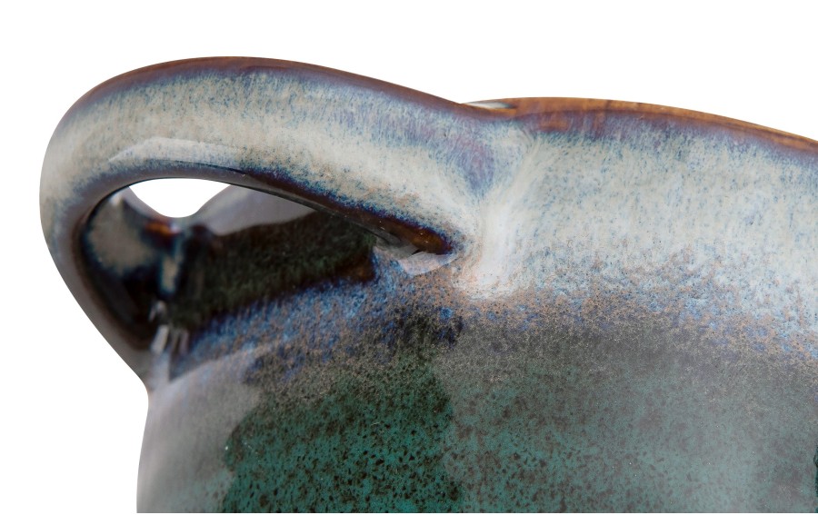 Miseczka ceramiczna 200 ml z pokrywką Ombres zielony-szary