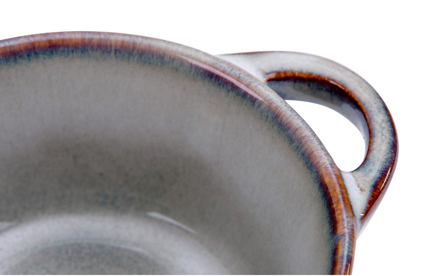 Miseczka ceramiczna 200 ml z pokrywką Ombres zielony-szary