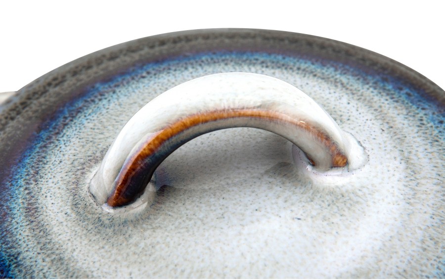Miseczka ceramiczna 200 ml z pokrywką Ombres granatowy-szary