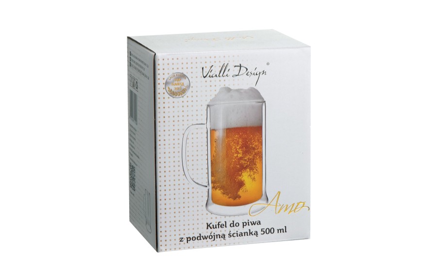 Kufel do piwa z podwójną ścianką 500 ml Amo 1228