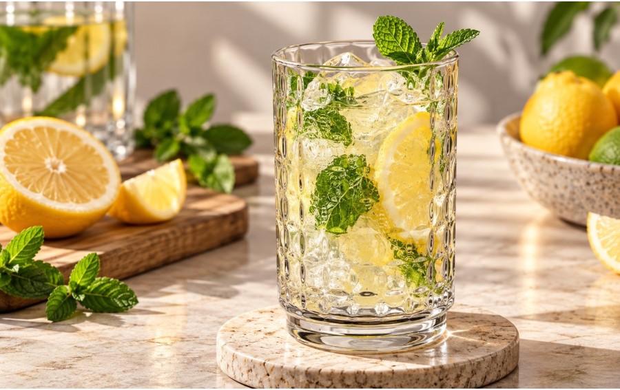 Szklanka wysoka Glasmark 430 ml ozdobna