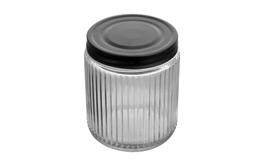 Słoik szklany PARTY BLACK & STRIPES 550 ml