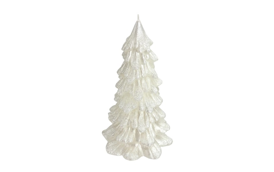 Świeca choinka biała 21 cm duża Art-Pol