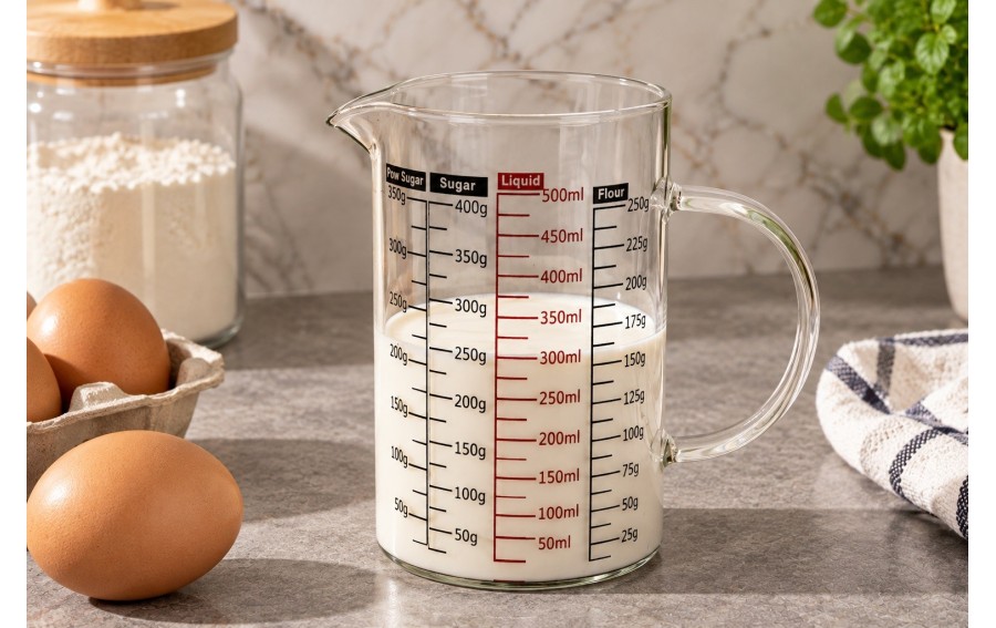 Miarka kuchenna 500 ml szklana dzbanek borosilikatowy