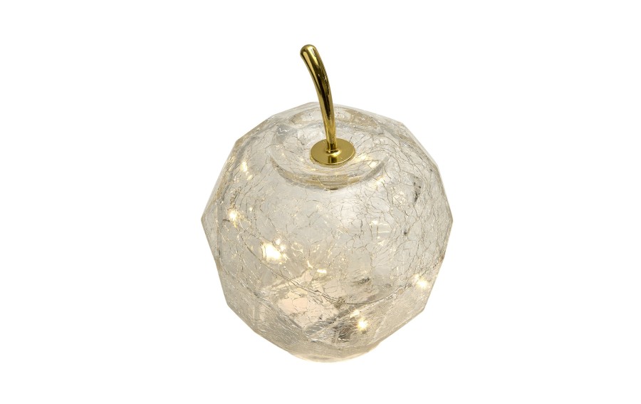 Jabłko dekoracyjne LED Art-Pol 186160 szklane złote