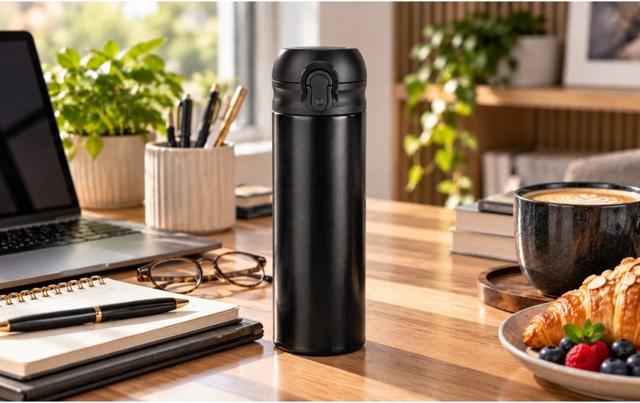 Kubek termiczny 450 ml CLICK czarny