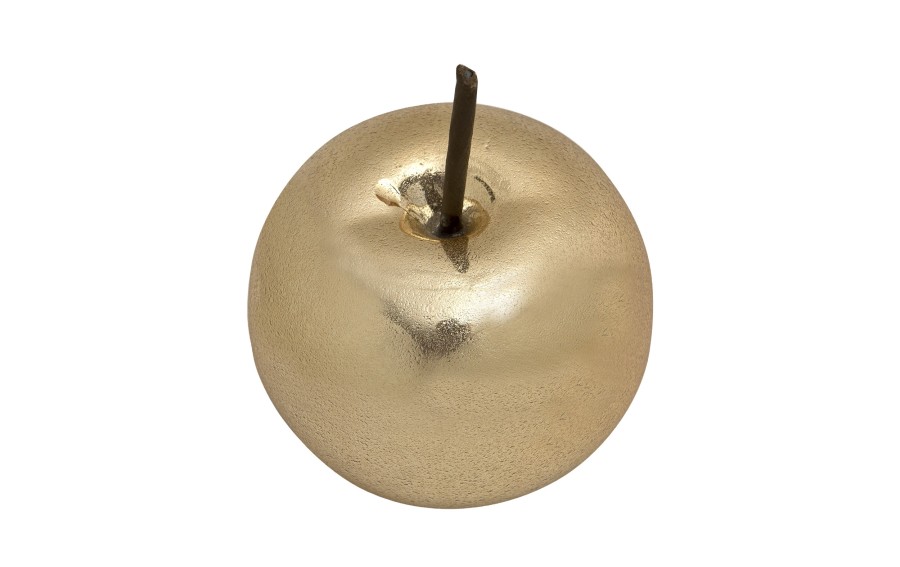 Jabłko ceramiczne złote małe 8x8x10,5 cm Ewax