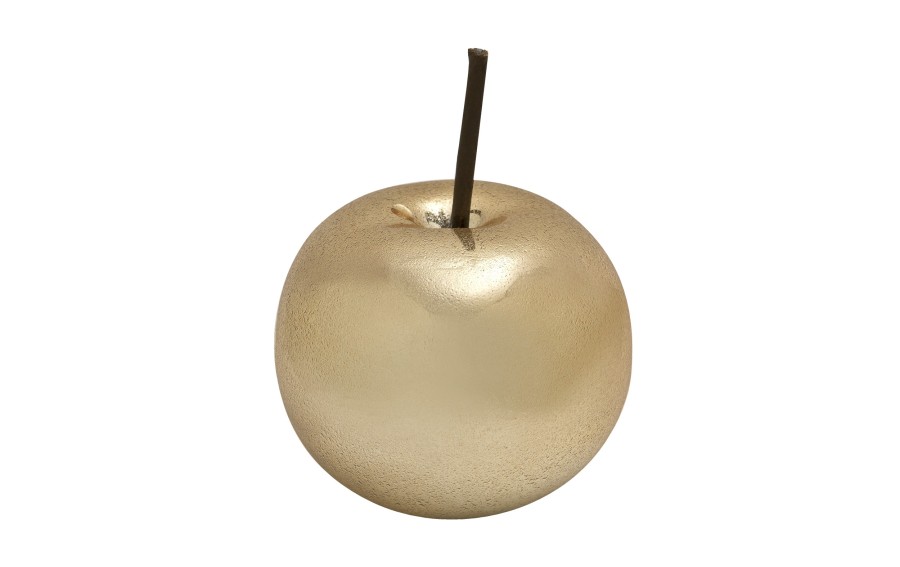 Jabłko ceramiczne złote małe 8x8x10,5 cm Ewax