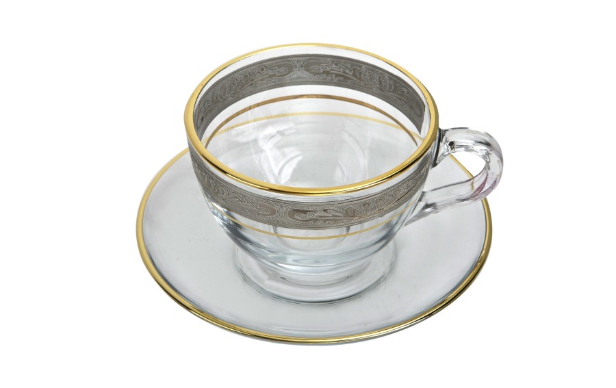 Filiżanki szklane Combi Royal Gold 180 ml 2 szt.