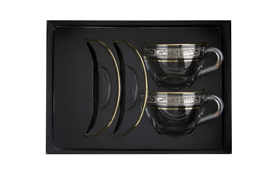 Filiżanki szklane Combi Royal Gold 180 ml 2 szt.