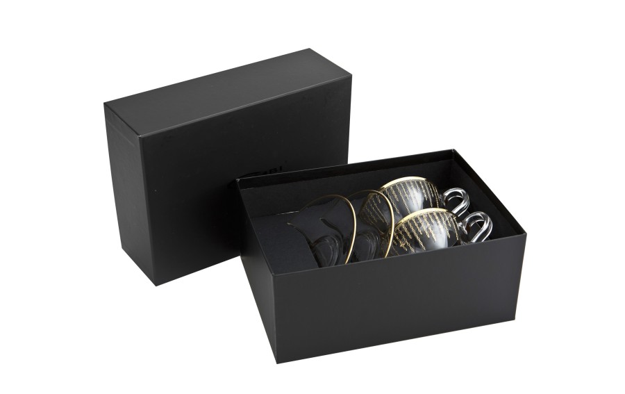 Filiżanki szklane Combi Koral Gold 180 ml 2 szt.