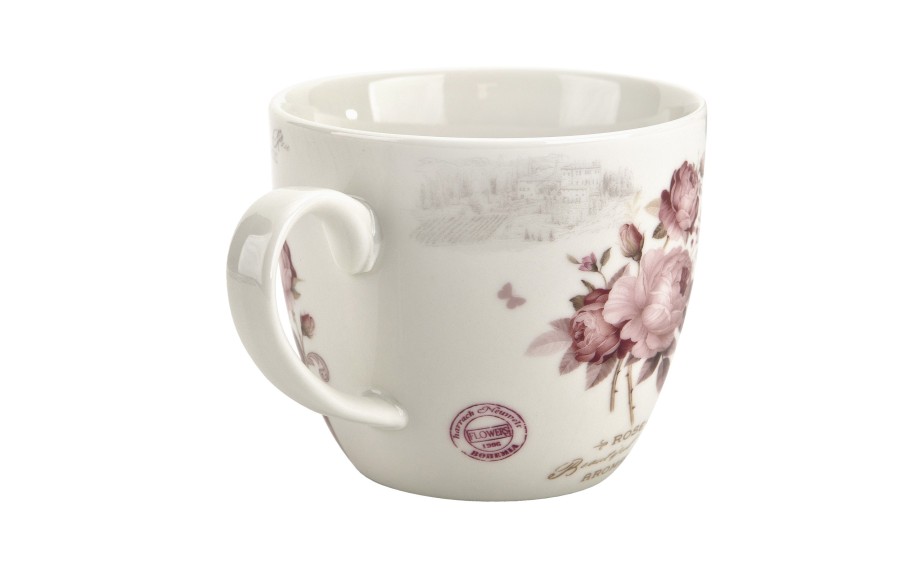 Kubek porcelanowy Duo Classics Secesja 460 ml róże