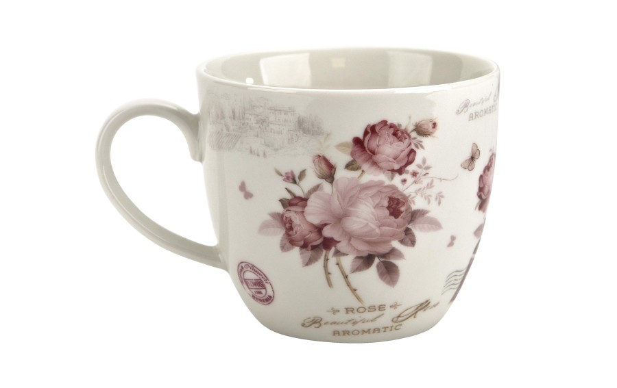 Kubek porcelanowy Duo Classics Secesja 460 ml róże