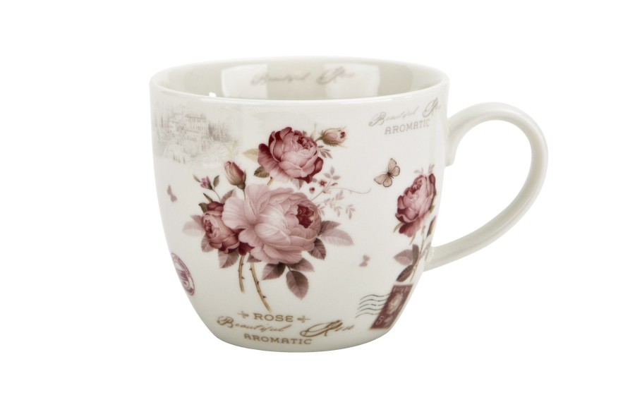 Kubek porcelanowy Duo Classics Secesja 460 ml róże