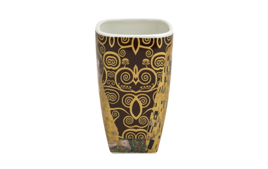 Kubek kwadratowy 650 ml The Kiss Brown porcelanowy
