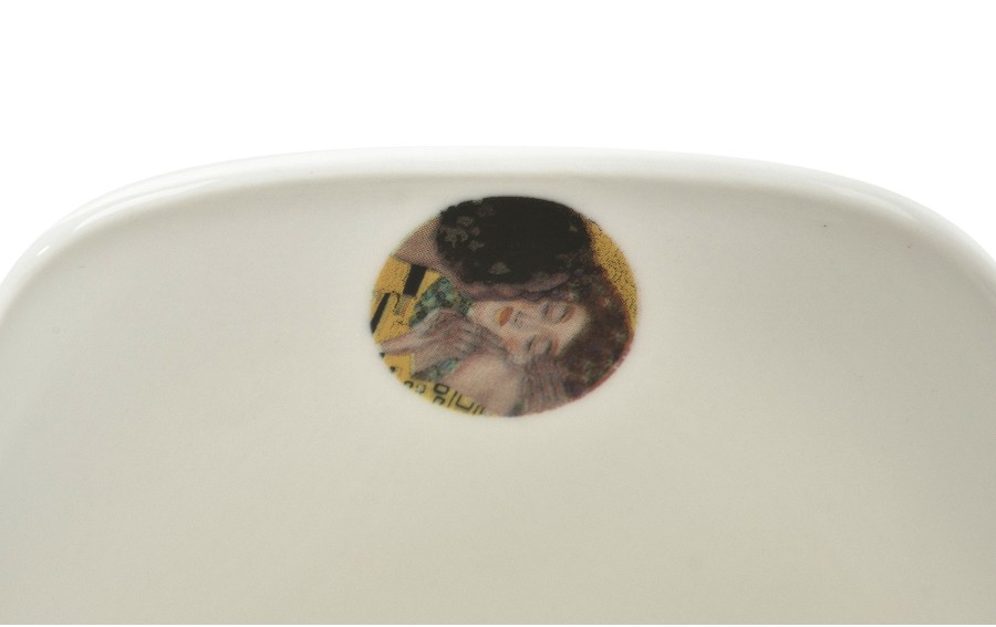 Kubek kwadratowy 650 ml The Kiss Brown porcelanowy