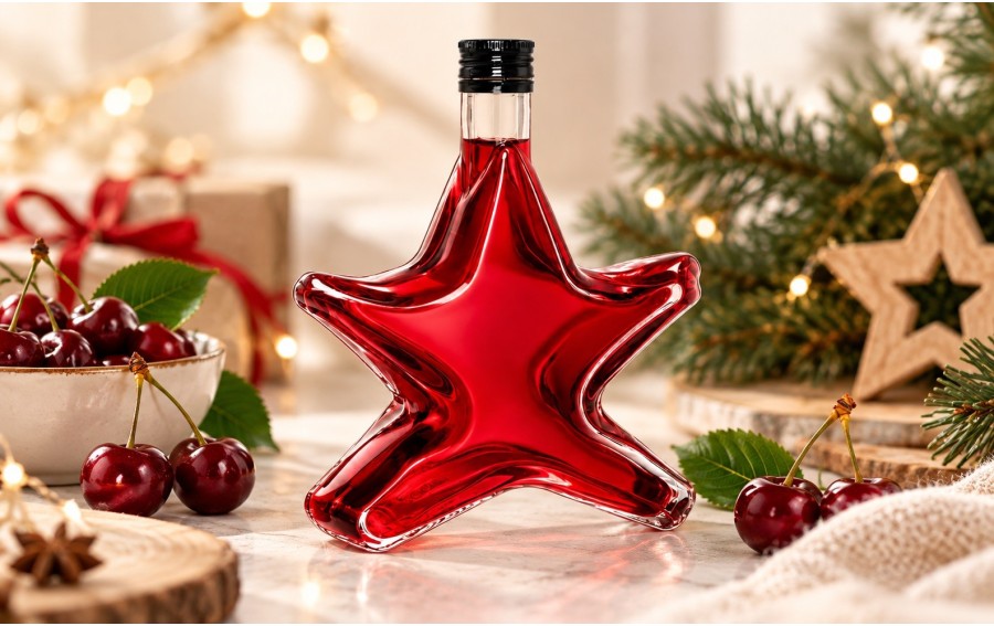 Butelka Gwiazda 200 ml szklana z zakrętką 28 mm