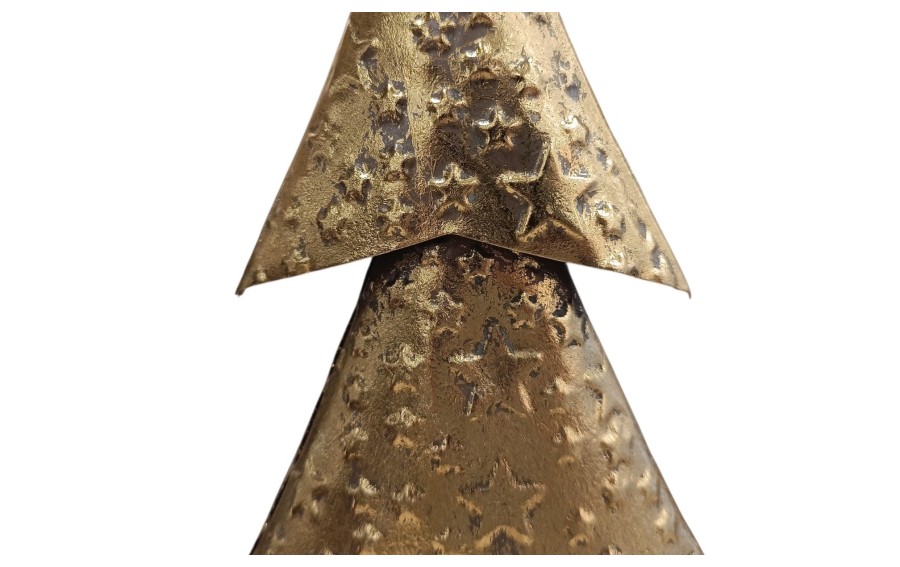 Dekoracja Metalowa Choinka 52 cm złota 167568