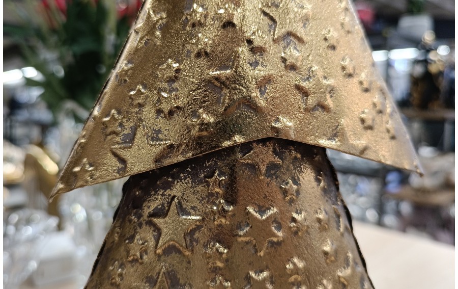 Dekoracja Metalowa Choinka 52 cm złota 167568