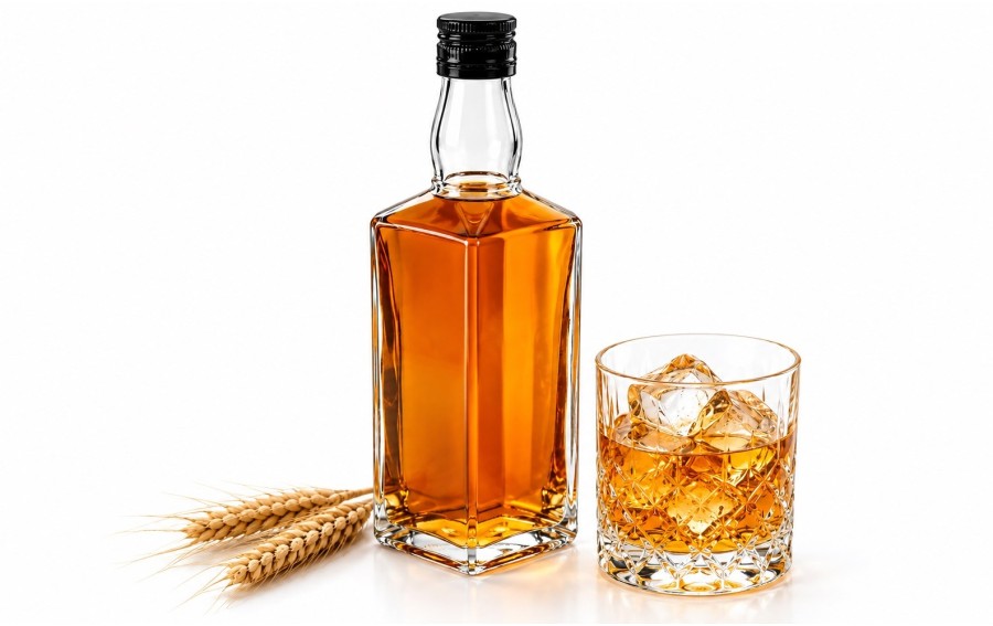 Butelka szklana Whiskey 500 ml z zakrętką | Chomik