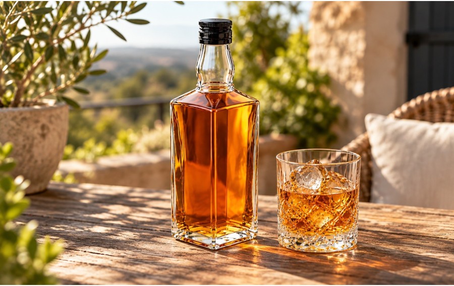 Butelka szklana Whiskey 500 ml z zakrętką | Chomik