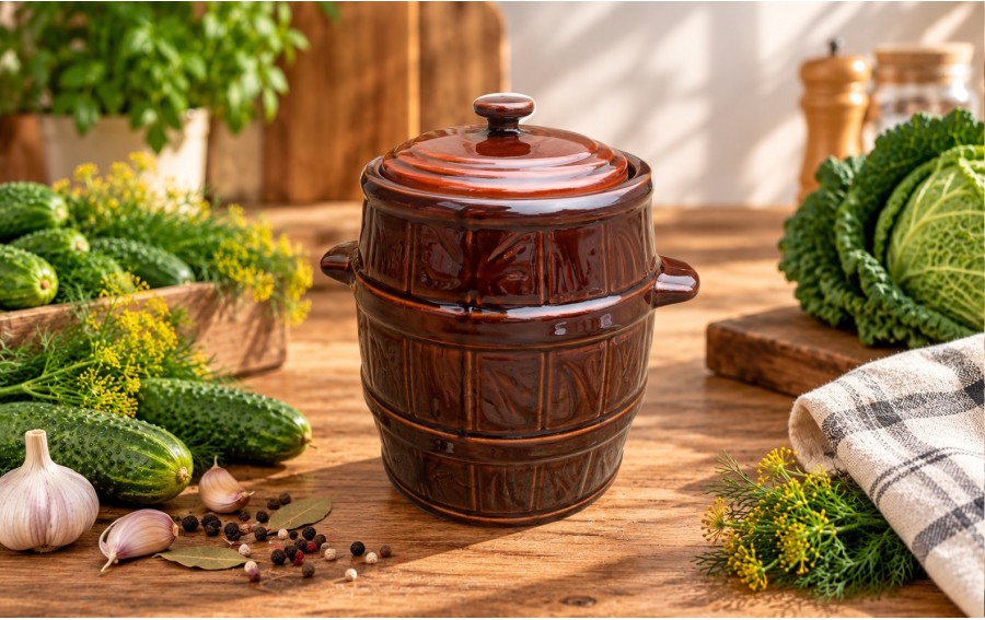 Beczka ceramiczna do kiszenia 8 l Chomik 4306
