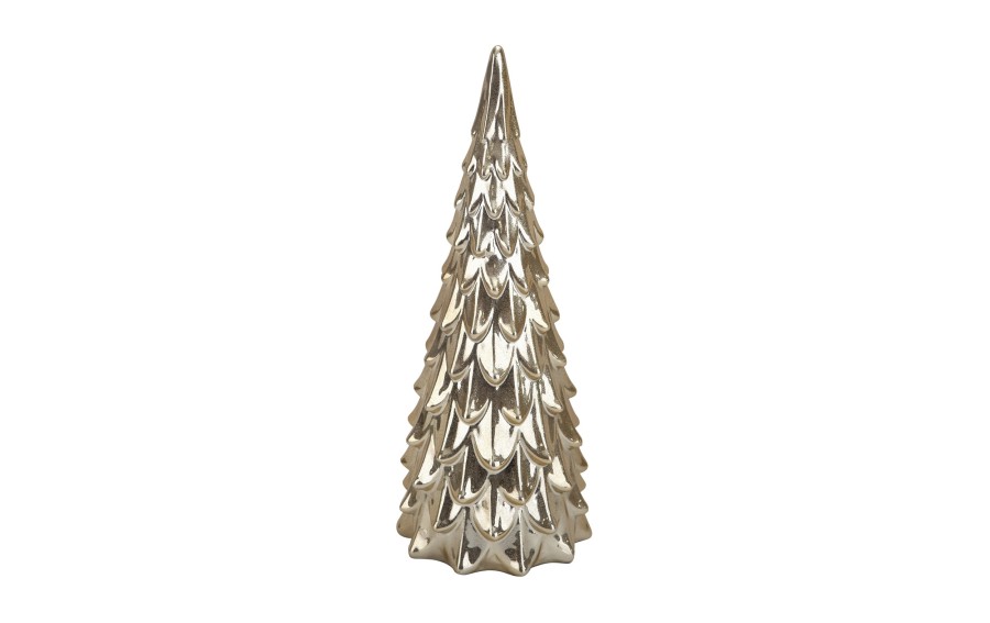 Choinka ceramiczna Sugar Gold 32,5 cm złota