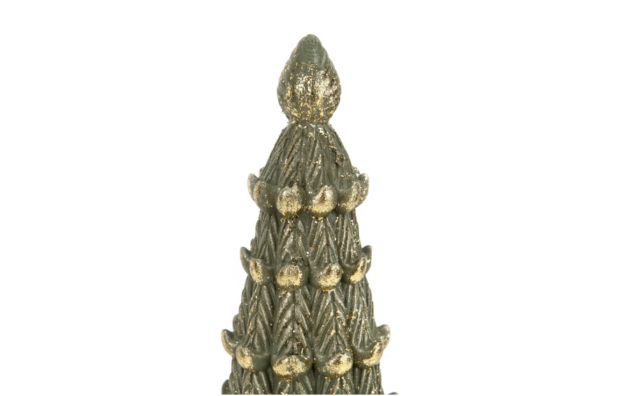 Choinka galeryjna zielona złota 35 cm