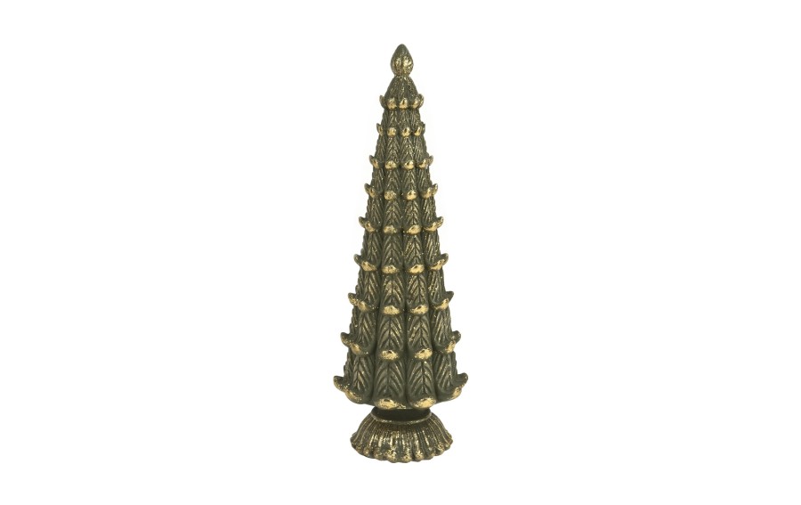 Choinka galeryjna zielona złota 35 cm