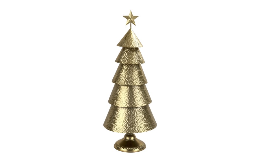 Choinka metalowa złota 66 cm z gwiazdą Ewax 2583