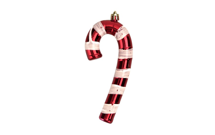 Laski cukrowe na choinkę 5 szt. czerwono-białe 15,3 cm