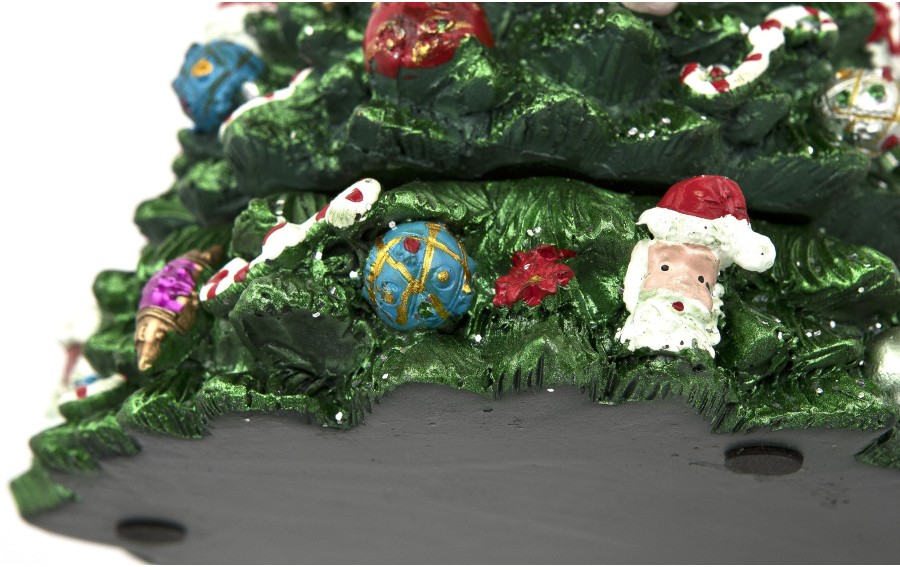 Choinka obrotowa z pozytywką 22 cm nakręcana