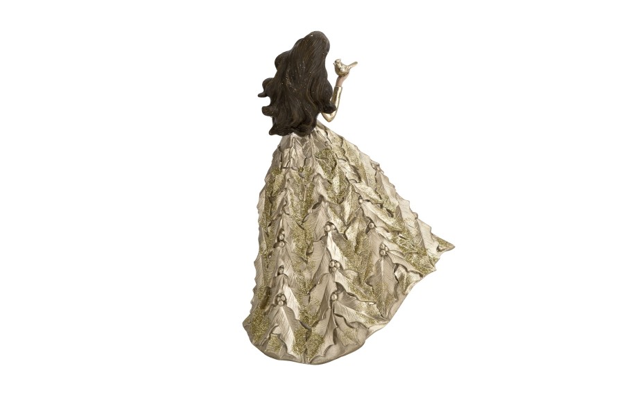 Figurka kobieta z ptaszkiem złota 35 cm Ewax 2946