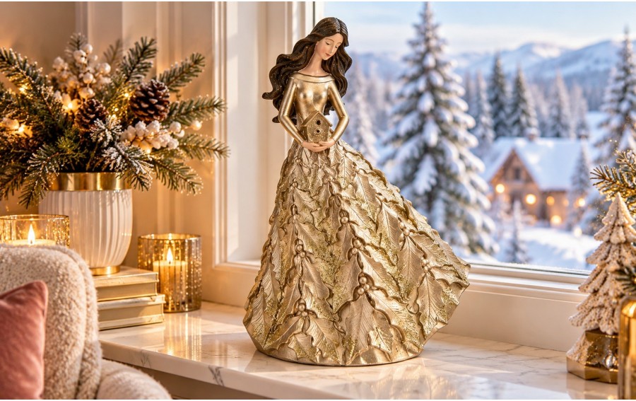 Figurka kobieta z karmnikiem złota 35 cm Ewax 2955