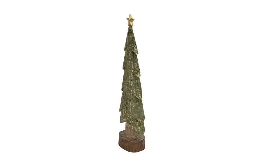 Choinka dekoracyjna zielono-złota 38,5 cm Art-Pol 174064