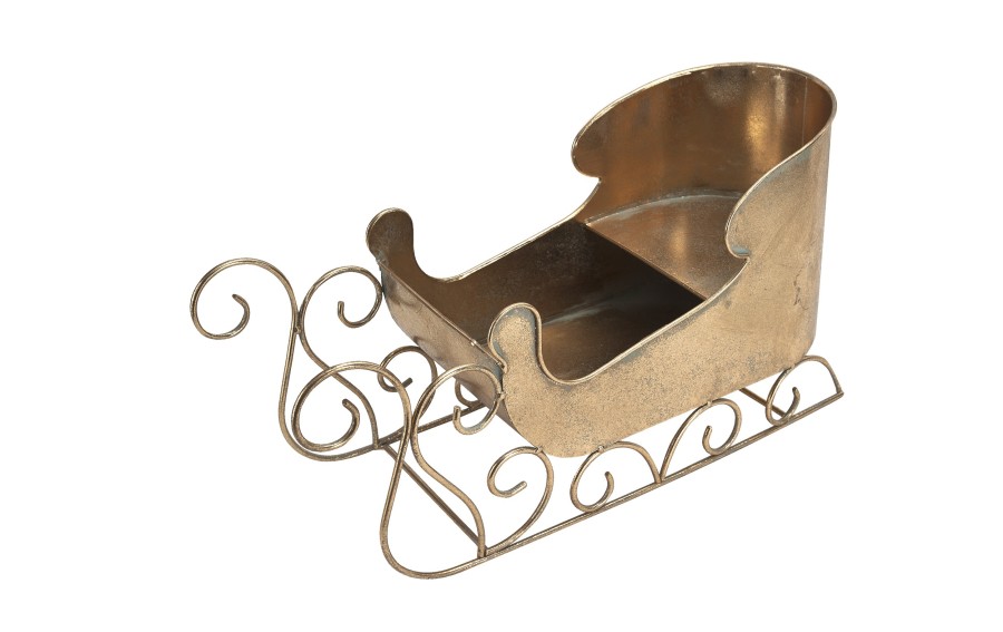 Sanie dekoracyjne złote metalowe 49 cm Art-Pol 172960