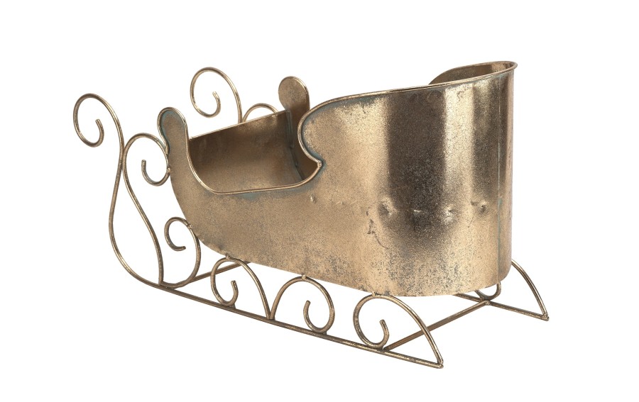 Sanie dekoracyjne złote metalowe 49 cm Art-Pol 172960