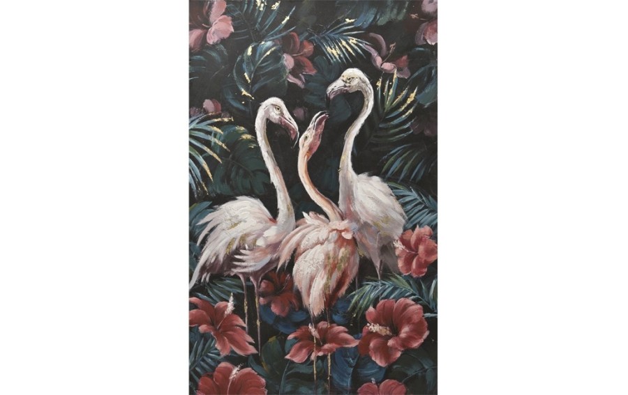 Obraz 100x150cm Trzy Flamingi